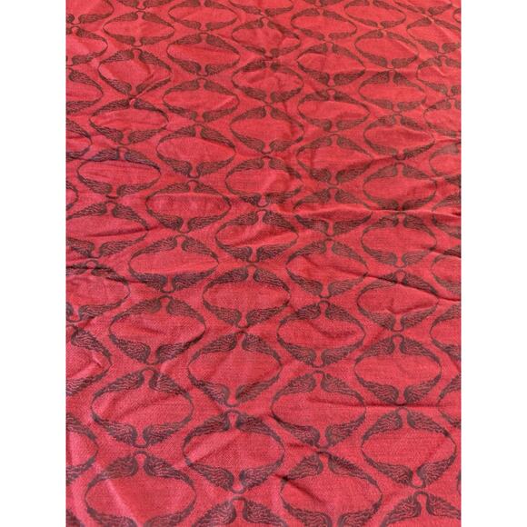 Zadig & Voltaire Glenn Rock Jacquard Scarf Red Black Modal Wool Blend NWT - Picture 6 of 12